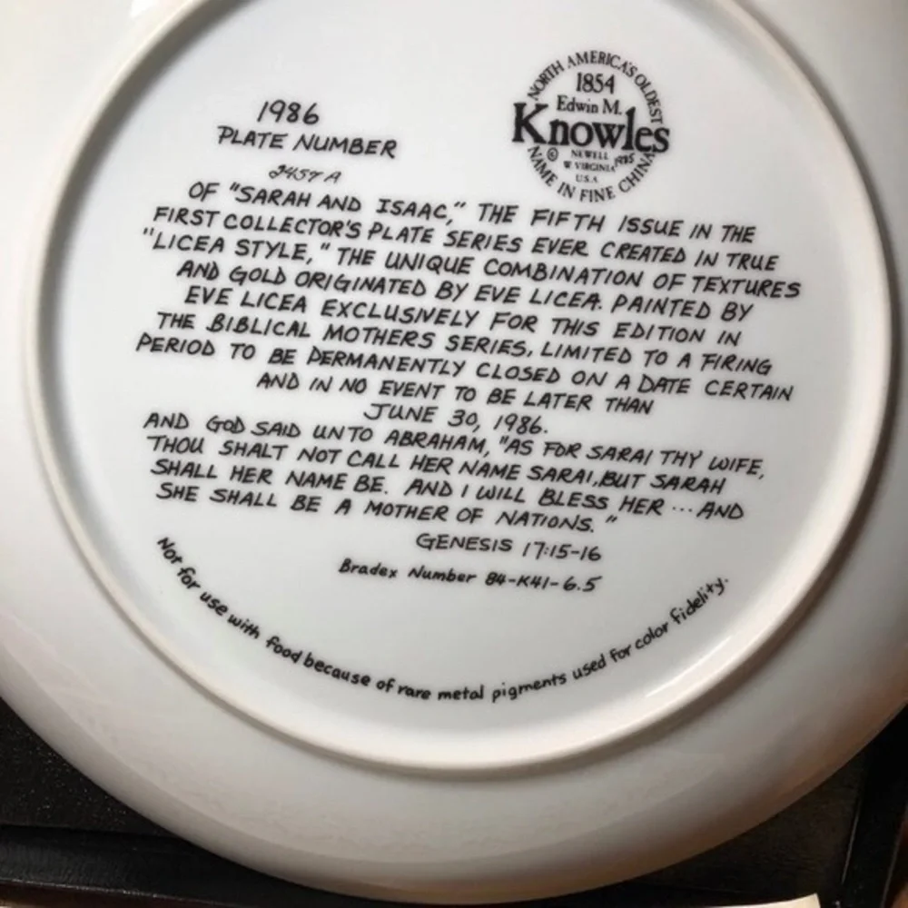 Edwin Knowles‎ collectors plate biblical